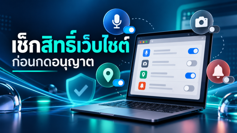 เช็กสิทธิ์เว็บไซต์ก่อนกดอนุญาต